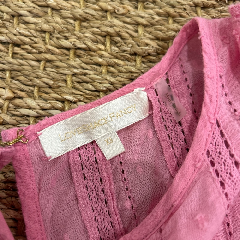 LoveShackFancy Pink Ruffle Dress - Picture 3 of 3